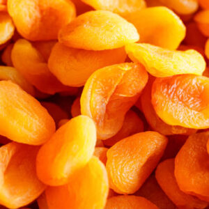 Dried apricot, dried apricots close up view from the top